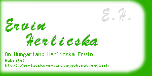 ervin herlicska business card